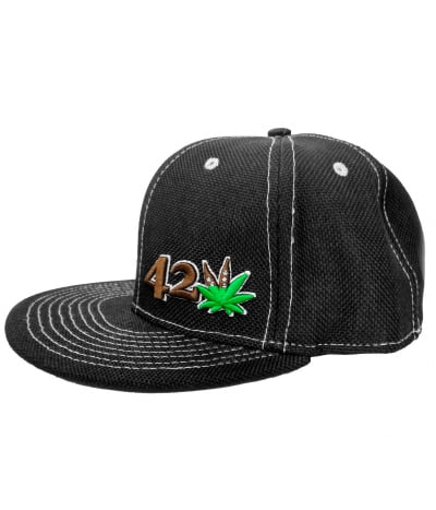 Black and Green 420 Hat